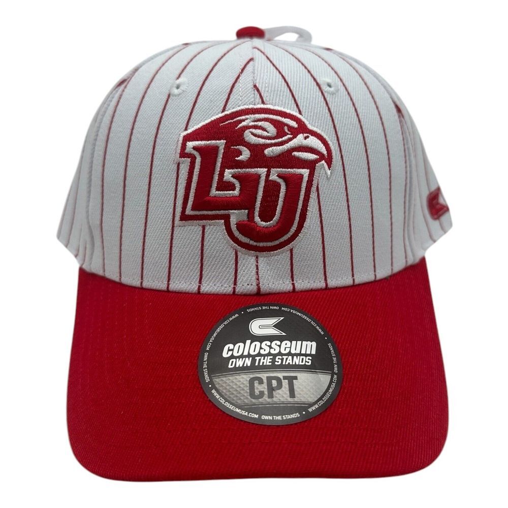 Colosseum Liberty‎ Flames Hat Cap Snapback Red White Jonah Pinstripe NCAA